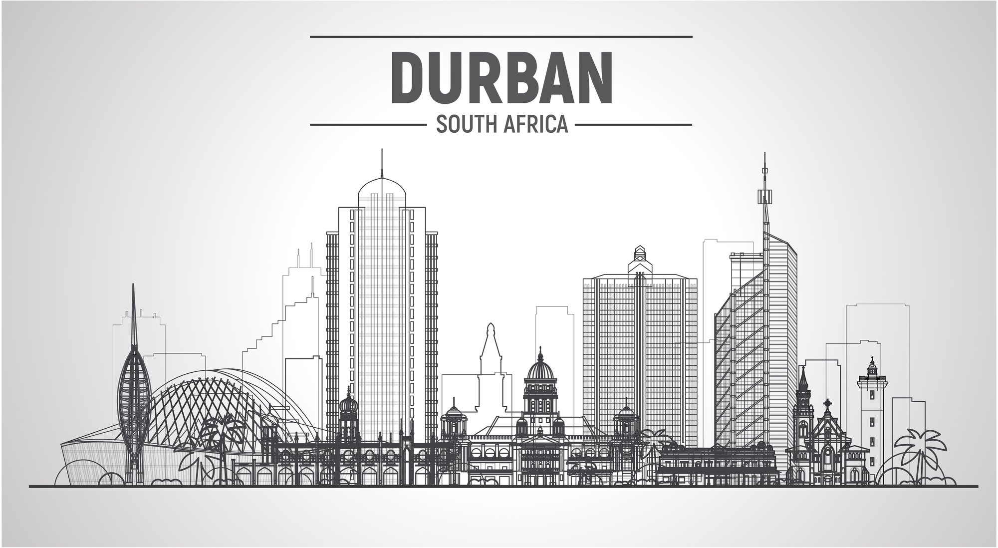 Durban South Africa Skyline